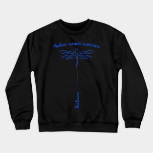 Colon Cancer Awareness Colonoscopy Support Warrior Crewneck Sweatshirt